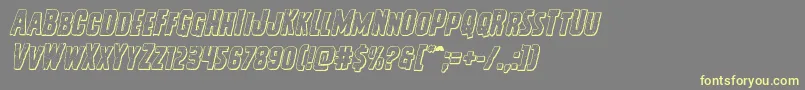 Vicioushungered3Dital Font – Yellow Fonts on Gray Background