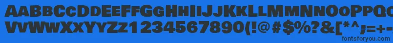 BowlbyonescRegular Font – Black Fonts on Blue Background