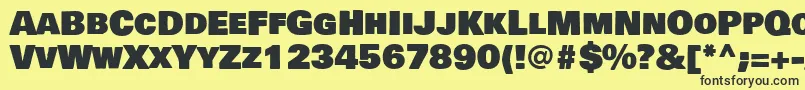 BowlbyonescRegular Font – Black Fonts on Yellow Background