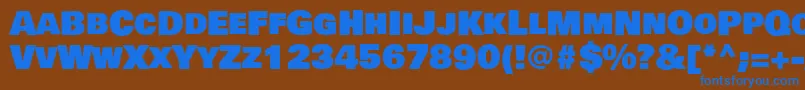 BowlbyonescRegular Font – Blue Fonts on Brown Background