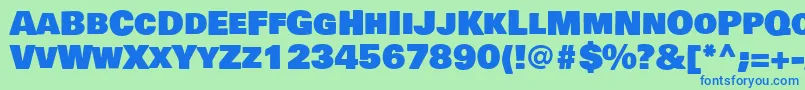 BowlbyonescRegular Font – Blue Fonts on Green Background