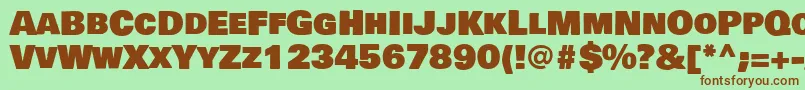 BowlbyonescRegular Font – Brown Fonts on Green Background