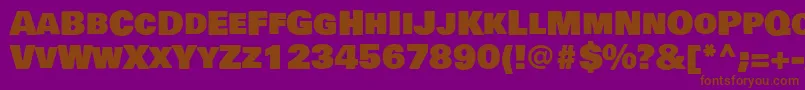 BowlbyonescRegular Font – Brown Fonts on Purple Background