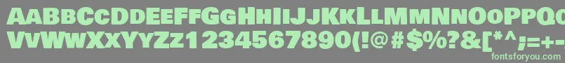 BowlbyonescRegular Font – Green Fonts on Gray Background