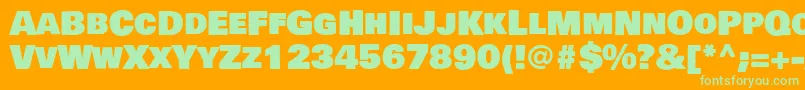 BowlbyonescRegular Font – Green Fonts on Orange Background