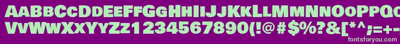 BowlbyonescRegular Font – Green Fonts on Purple Background
