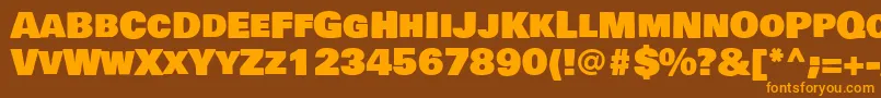 BowlbyonescRegular Font – Orange Fonts on Brown Background