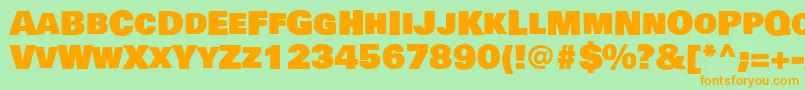 BowlbyonescRegular Font – Orange Fonts on Green Background