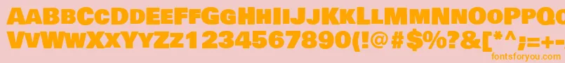 BowlbyonescRegular Font – Orange Fonts on Pink Background