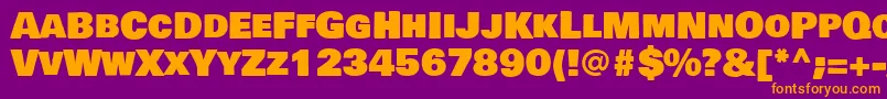 BowlbyonescRegular Font – Orange Fonts on Purple Background