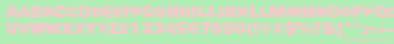 BowlbyonescRegular Font – Pink Fonts on Green Background