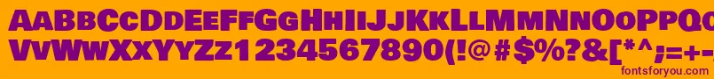 BowlbyonescRegular Font – Purple Fonts on Orange Background