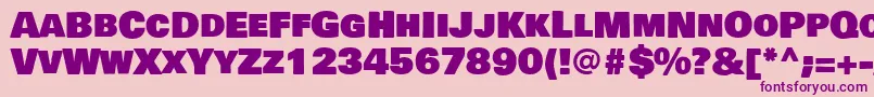 BowlbyonescRegular Font – Purple Fonts on Pink Background