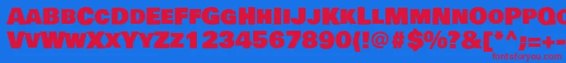 More about BowlbyonescRegular Font BowlbyonescRegular Font – Red Fonts on Blue Background