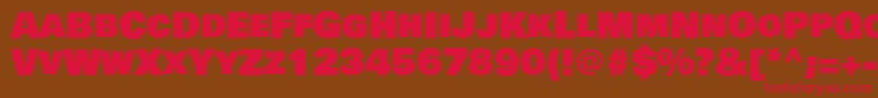 BowlbyonescRegular Font – Red Fonts on Brown Background