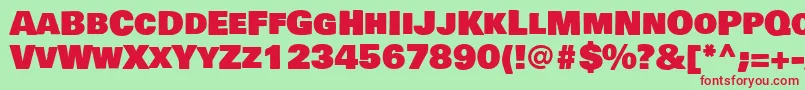 BowlbyonescRegular Font – Red Fonts on Green Background