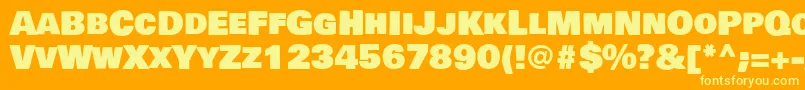 BowlbyonescRegular Font – Yellow Fonts on Orange Background
