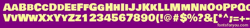 BowlbyonescRegular Font – Yellow Fonts on Purple Background