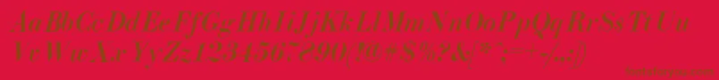 ElizAzPsItalic Font – Brown Fonts on Red Background