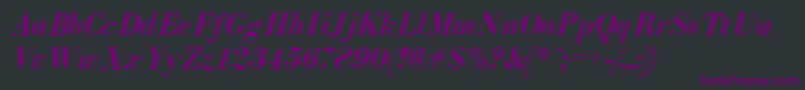 ElizAzPsItalic Font – Purple Fonts on Black Background