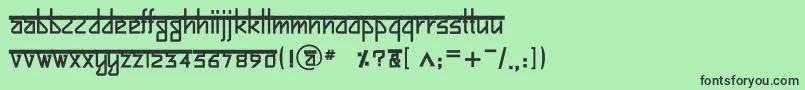 Шрифт BitlingsujatraBold – чёрные шрифты на зелёном фоне