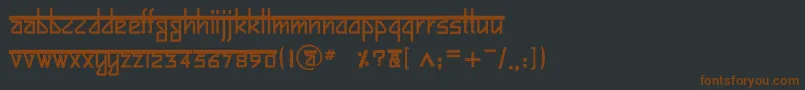 フォントBitlingsujatraBold – 黒い背景に茶色のフォント