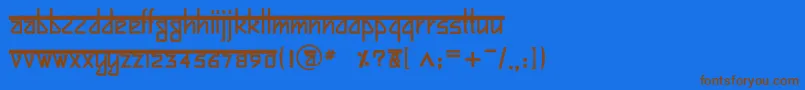 BitlingsujatraBold Font – Brown Fonts on Blue Background