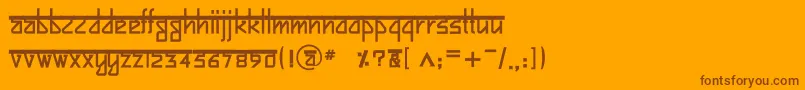 Шрифт BitlingsujatraBold – коричневые шрифты на оранжевом фоне