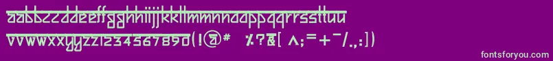 BitlingsujatraBold Font – Green Fonts on Purple Background