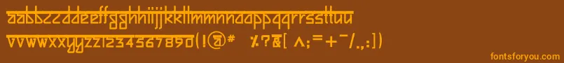 BitlingsujatraBold Font – Orange Fonts on Brown Background