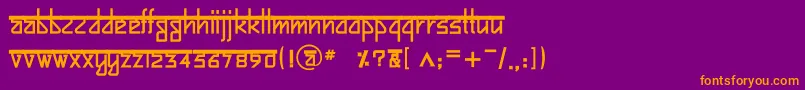 Шрифт BitlingsujatraBold – оранжевые шрифты на фиолетовом фоне