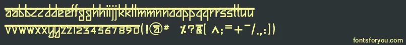 BitlingsujatraBold Font – Yellow Fonts on Black Background