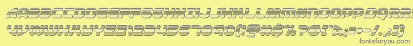 1stenterpriseschromeital Font – Gray Fonts on Yellow Background