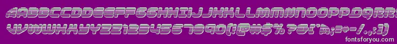 1stenterpriseschromeital Font – Green Fonts on Purple Background