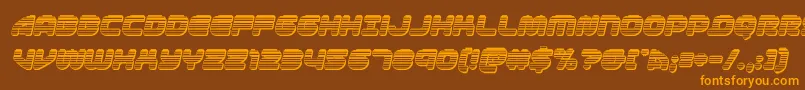 1stenterpriseschromeital Font – Orange Fonts on Brown Background