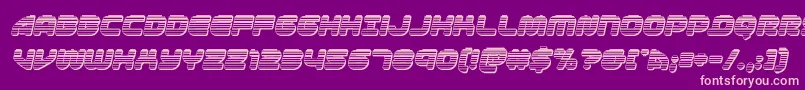 1stenterpriseschromeital Font – Pink Fonts on Purple Background