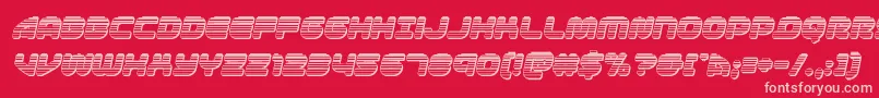 1stenterpriseschromeital Font – Pink Fonts on Red Background