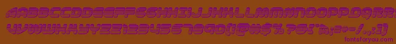 1stenterpriseschromeital Font – Purple Fonts on Brown Background