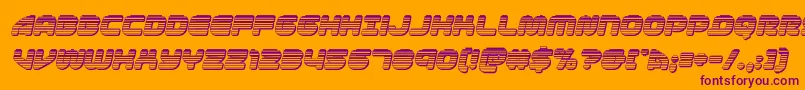 1stenterpriseschromeital Font – Purple Fonts on Orange Background