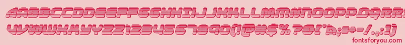 1stenterpriseschromeital Font – Red Fonts on Pink Background