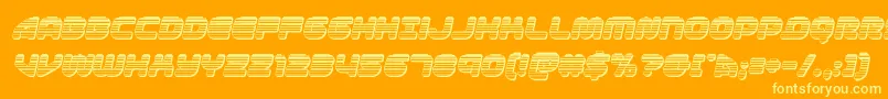 1stenterpriseschromeital Font – Yellow Fonts on Orange Background