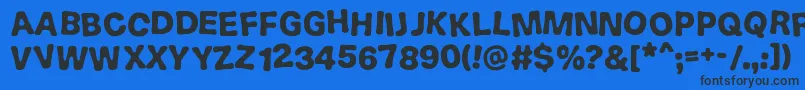 CakeNTruffles Font – Black Fonts on Blue Background