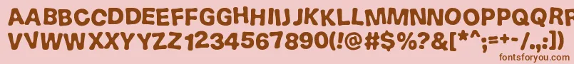 CakeNTruffles Font – Brown Fonts on Pink Background