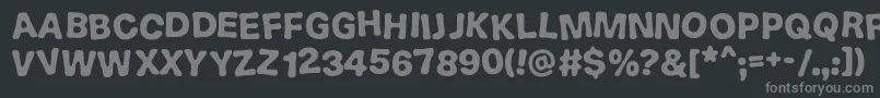 Шрифт CakeNTruffles – серые шрифты на чёрном фоне