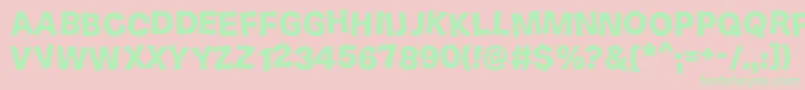 CakeNTruffles Font – Green Fonts on Pink Background