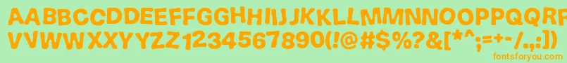 CakeNTruffles Font – Orange Fonts on Green Background