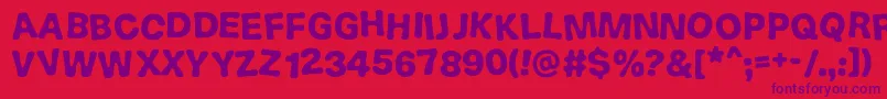 CakeNTruffles Font – Purple Fonts on Red Background