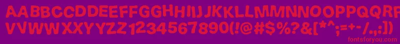 CakeNTruffles Font – Red Fonts on Purple Background