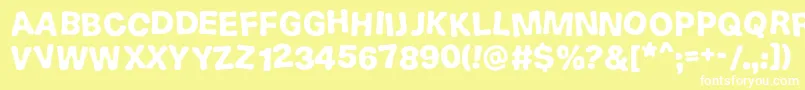 CakeNTruffles Font – White Fonts on Yellow Background