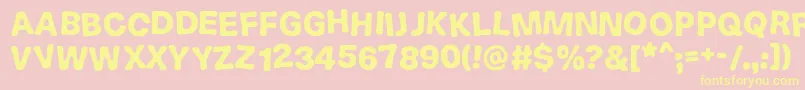CakeNTruffles Font – Yellow Fonts on Pink Background